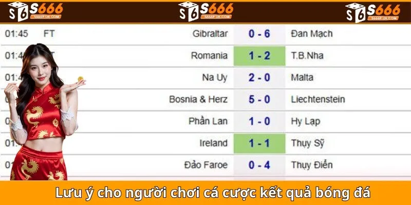 Lưu ý khi đặt cược kết quả bóng đá